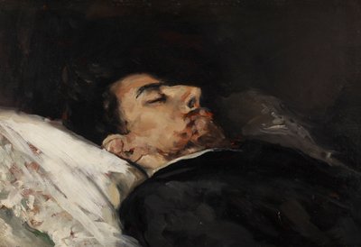 Gustavo Adolfo Bécquer auf seinem Sterbebett von Vicente Palmaroli y Gónzalez